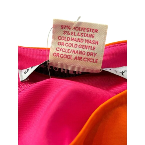 Gretchen Scott Womens Size XS Orange Pink‎ Color Block Jersey Tee Top NEW - Picture 8 of 10